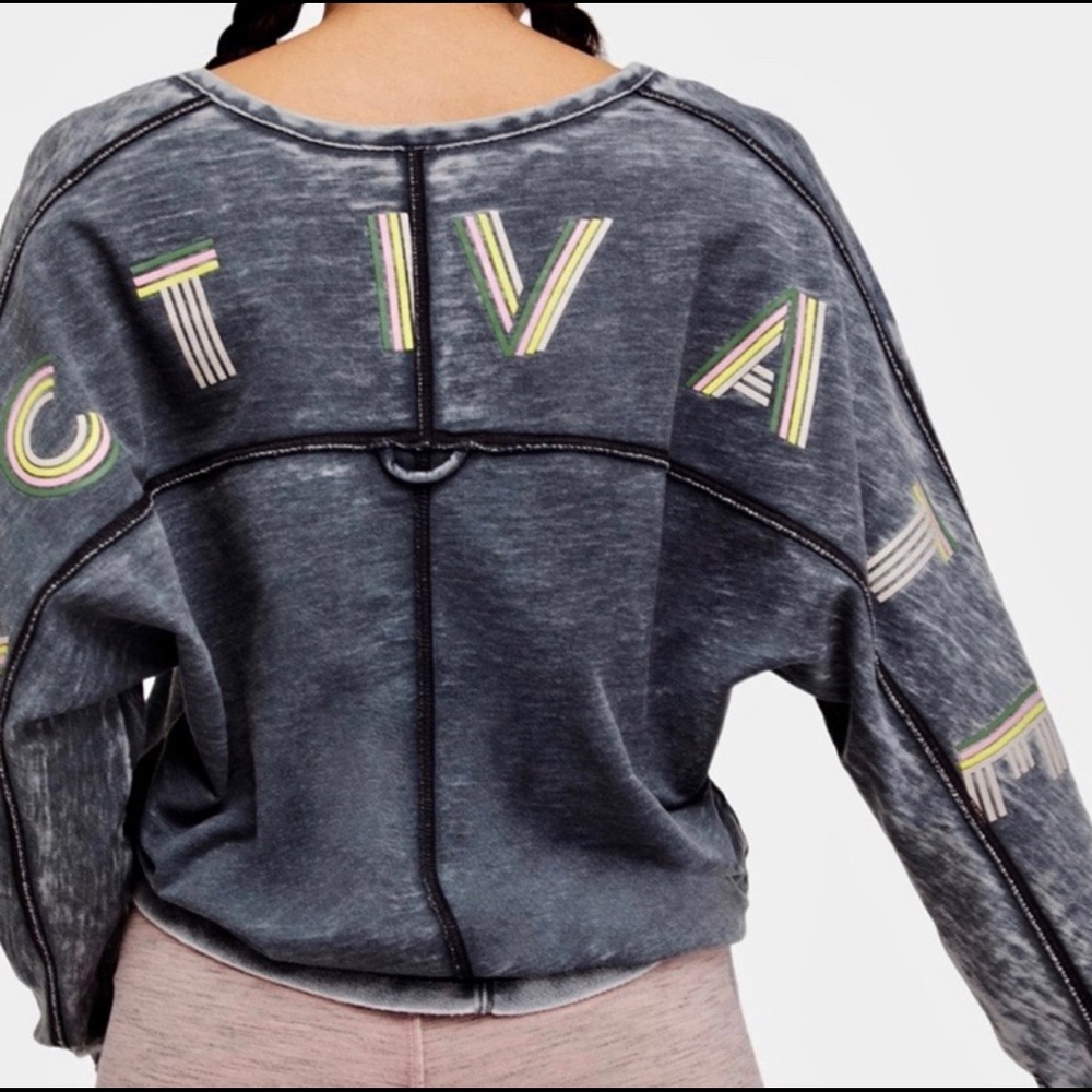 🆕FREE PEOPLE l Faded Gray Dolman ACTIVATE Top